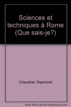 Couverture du produit · Sciences et techniques à Rome