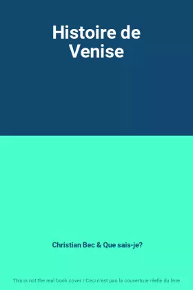 Couverture du produit · Histoire de Venise
