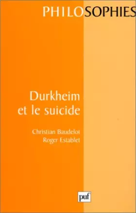 Couverture du produit · Durkheim et le suicide