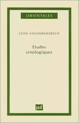 Couverture du produit · Études sinologiques