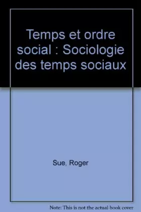 Couverture du produit · Temps et Ordre social