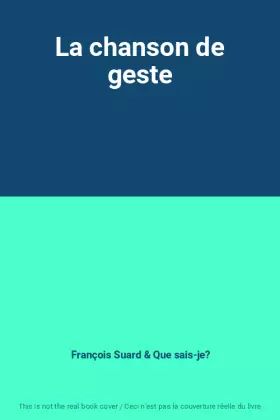 Couverture du produit · La chanson de geste