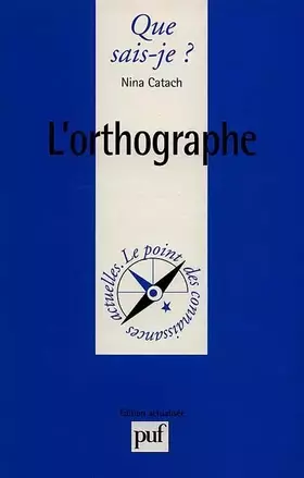 Couverture du produit · L'Orthographe