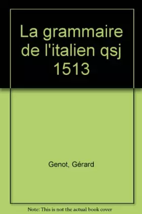 Couverture du produit · La grammaire de l'italien