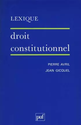 Couverture du produit · Droit constitutionnel
