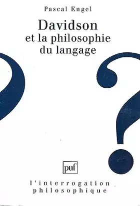 Couverture du produit · Davidson et la philosophie du langage