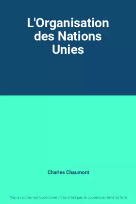 Couverture du produit · L'Organisation des Nations Unies