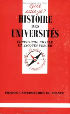Couverture du produit · Histoire des universités