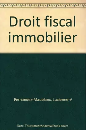 Couverture du produit · Droit fiscal immobilier