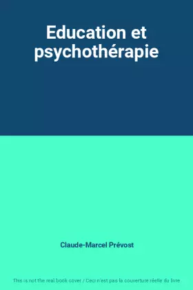 Couverture du produit · Education et psychothérapie