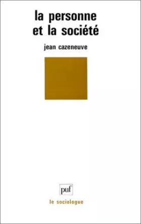 Couverture du produit · La personne et la société