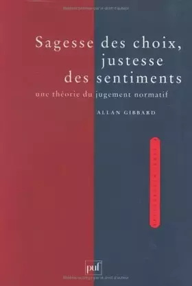 Couverture du produit · Sagesse des choix, justesse des sentiments