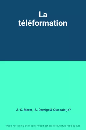 Couverture du produit · La téléformation