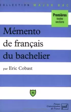 Couverture du produit · Mémento de français du bachelier