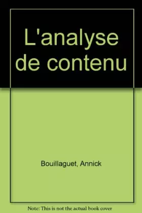 Couverture du produit · L'analyse de contenu