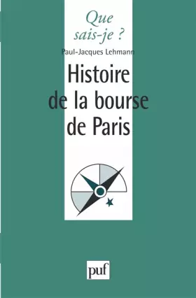 Couverture du produit · Histoire de la bourse de paris