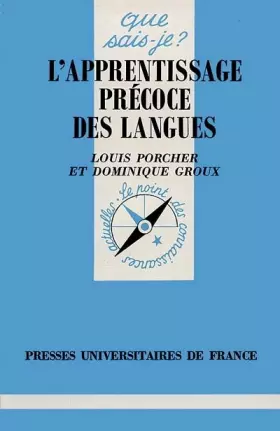 Couverture du produit · L'Apprentissage précoce des langues
