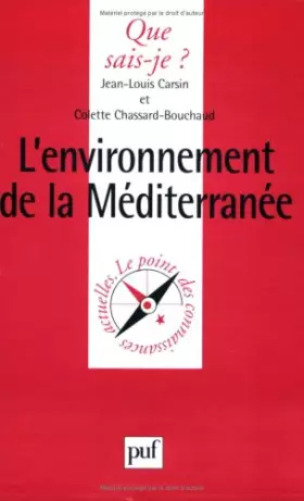 Couverture du produit · L'Environnement de la Méditerranée