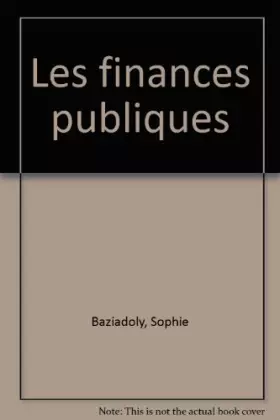 Couverture du produit · Les finances publiques