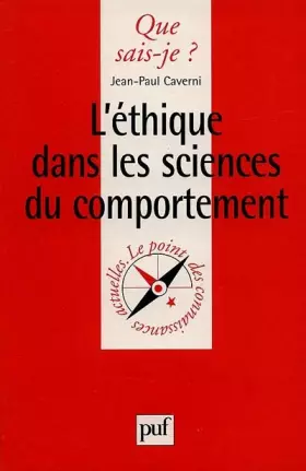 Couverture du produit · L'Ethique dans les sciences du comportement