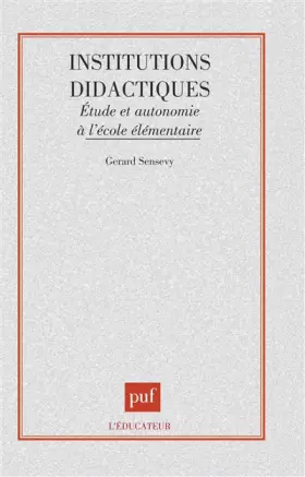 Couverture du produit · Institutions didactiques, 1ère édition