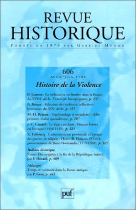Couverture du produit · Histoire de la violence