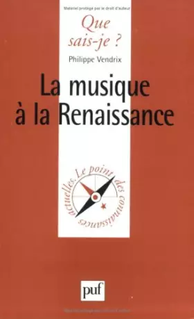 Couverture du produit · La Musique à la Renaissance