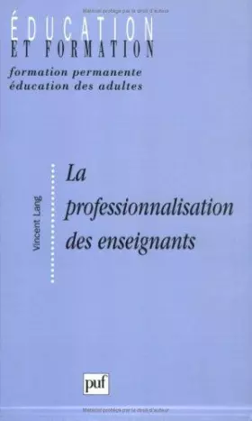 Couverture du produit · La Professionnalisation des enseignants