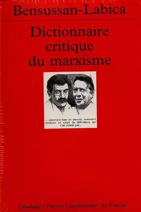 Couverture du produit · Dictionnaire critique du marxisme