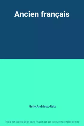 Couverture du produit · Ancien français