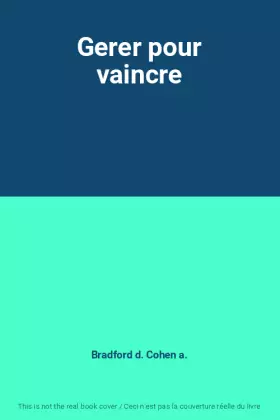 Couverture du produit · Gerer pour vaincre