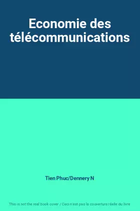 Couverture du produit · Economie des télécommunications