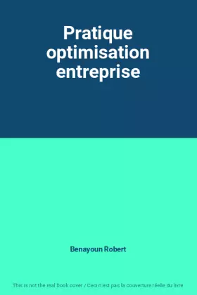 Couverture du produit · Pratique optimisation entreprise