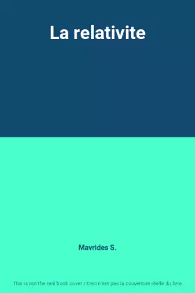 Couverture du produit · La relativite