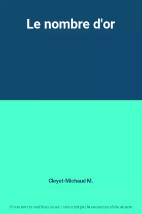 Couverture du produit · Le nombre d'or