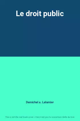 Couverture du produit · Le droit public