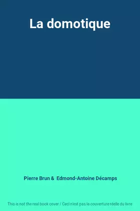 Couverture du produit · La domotique