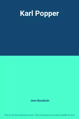 Couverture du produit · Karl Popper