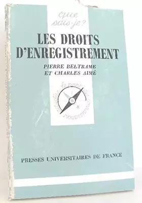 Couverture du produit · Les Droits d'enregistrement