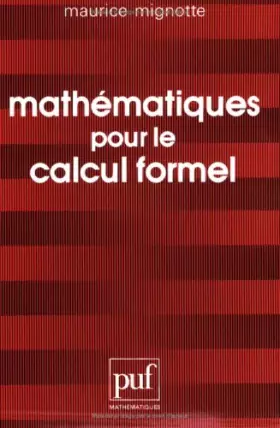 Couverture du produit · Mathématiques pour le calcul formel