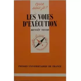Couverture du produit · Les Voies d'exécution