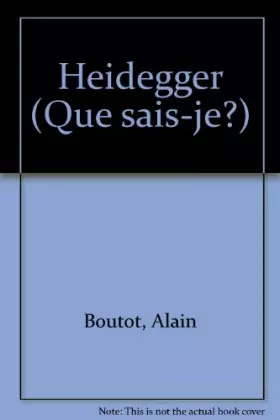 Couverture du produit · Heidegger