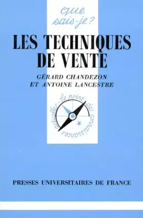 Couverture du produit · Les techniques de vente