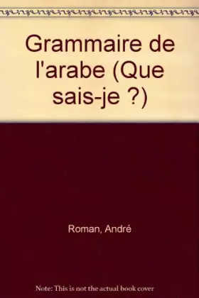 Couverture du produit · Grammaire de l'arabe