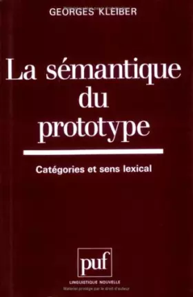 Couverture du produit · La sémantique du prototype