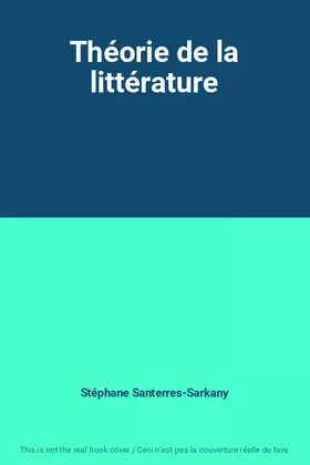 Couverture du produit · Théorie de la littérature