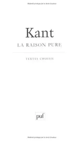 Couverture du produit · La Raison pure