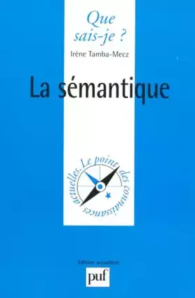 Couverture du produit · La Sémantique