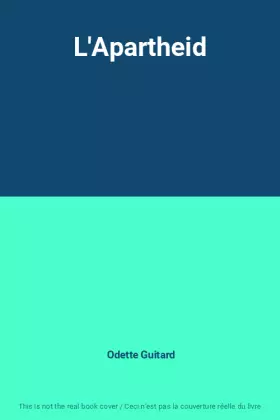 Couverture du produit · L'Apartheid