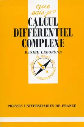 Couverture du produit · Calcul différentiel complexe